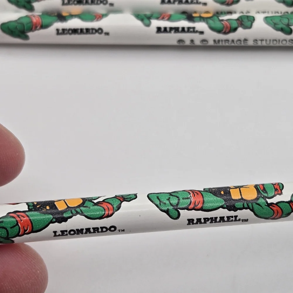 Vintage 90s Teenage Mutant Ninja Turtles Set Of 4 Unsharpened Pencils Mirage USA